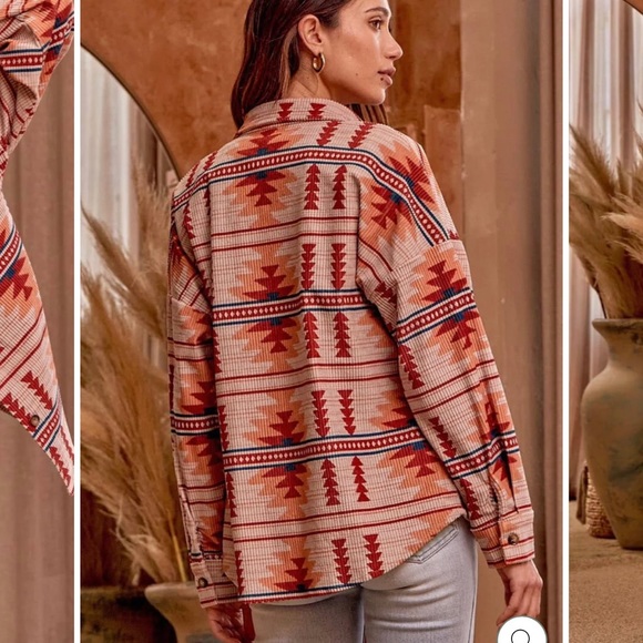Aztec button down - Picture 2 of 5